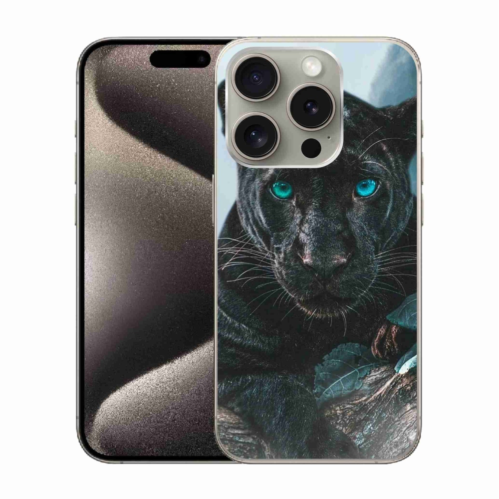 Gélový kryt mmCase na iPhone 15 Pro - čierny panter