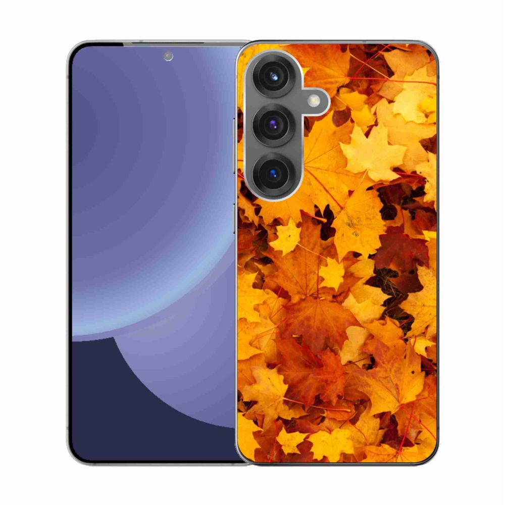 Gélový kryt mmCase na Samsung Galaxy S25 - javorové listy