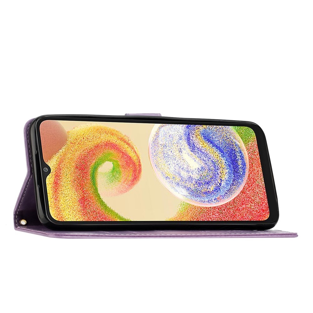 Flowers knižkové puzdro na Samsung Galaxy A06 4G - svetlofialové