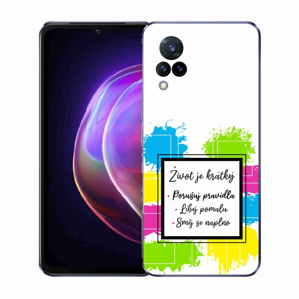 Gélový kryt mmCase na Vivo V21 4G/5G - citát 5 biele pozadie