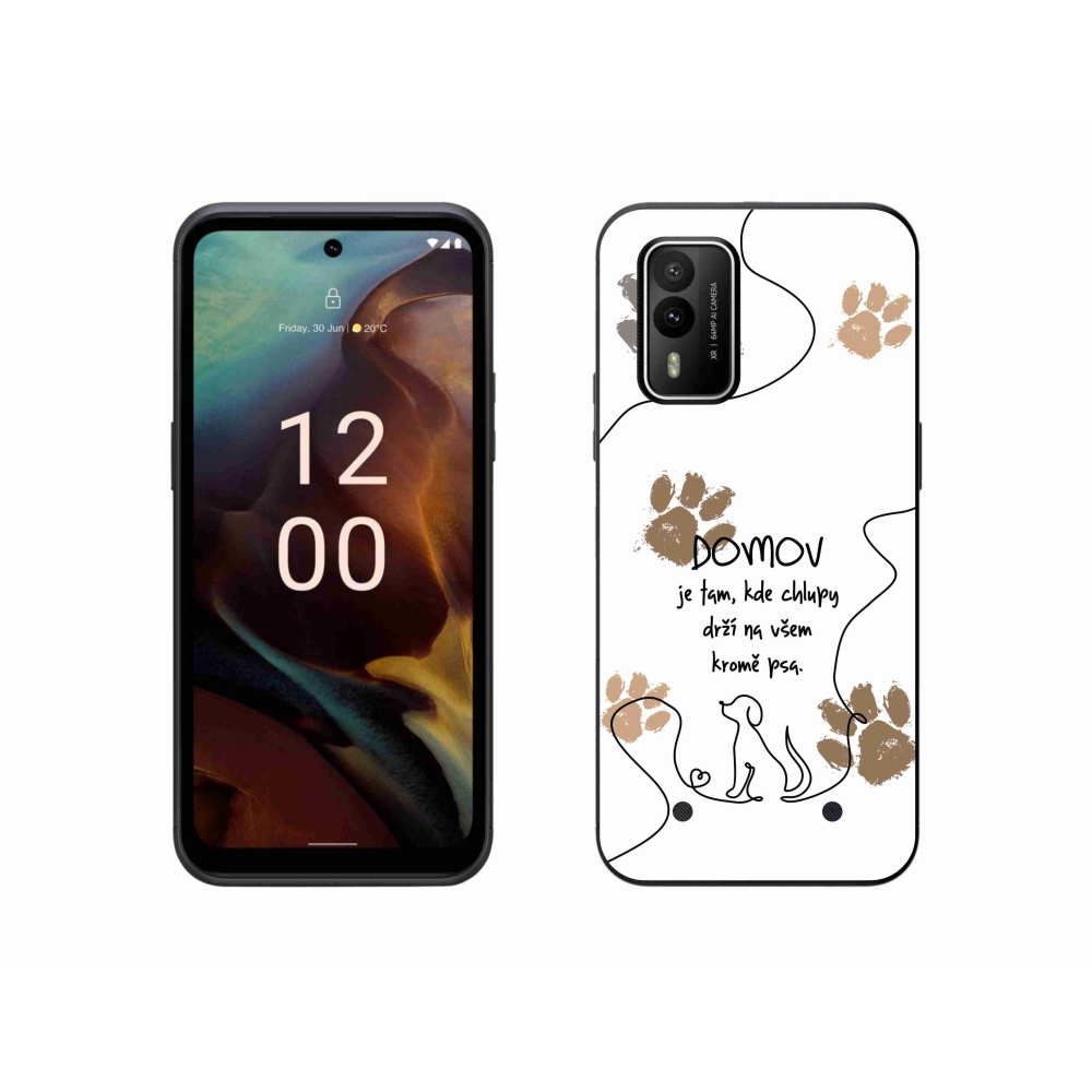 Gélový kryt mmCase na Nokia XR21 - psí motív biele pozadie