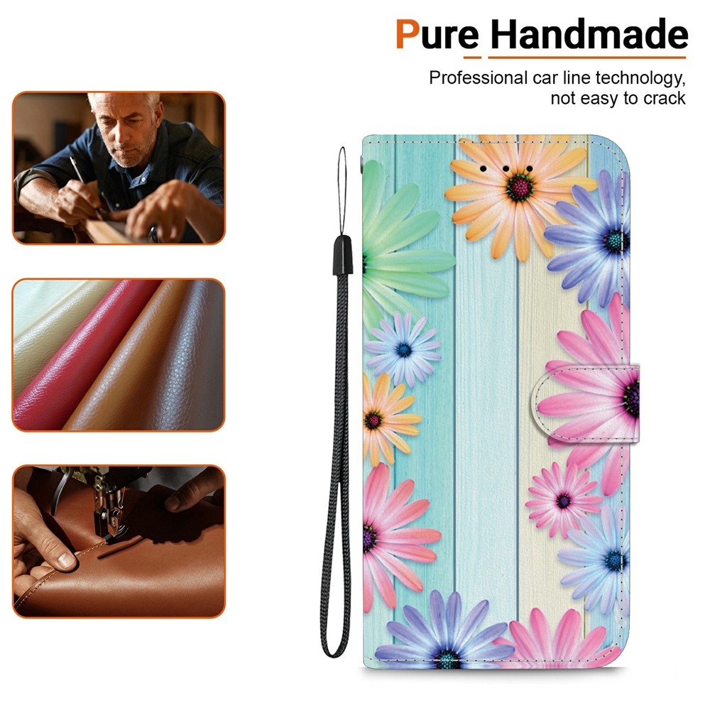 Versatile knižkové púzdro na Xiaomi Redmi 15 4G (171mm) - farebné gerbery