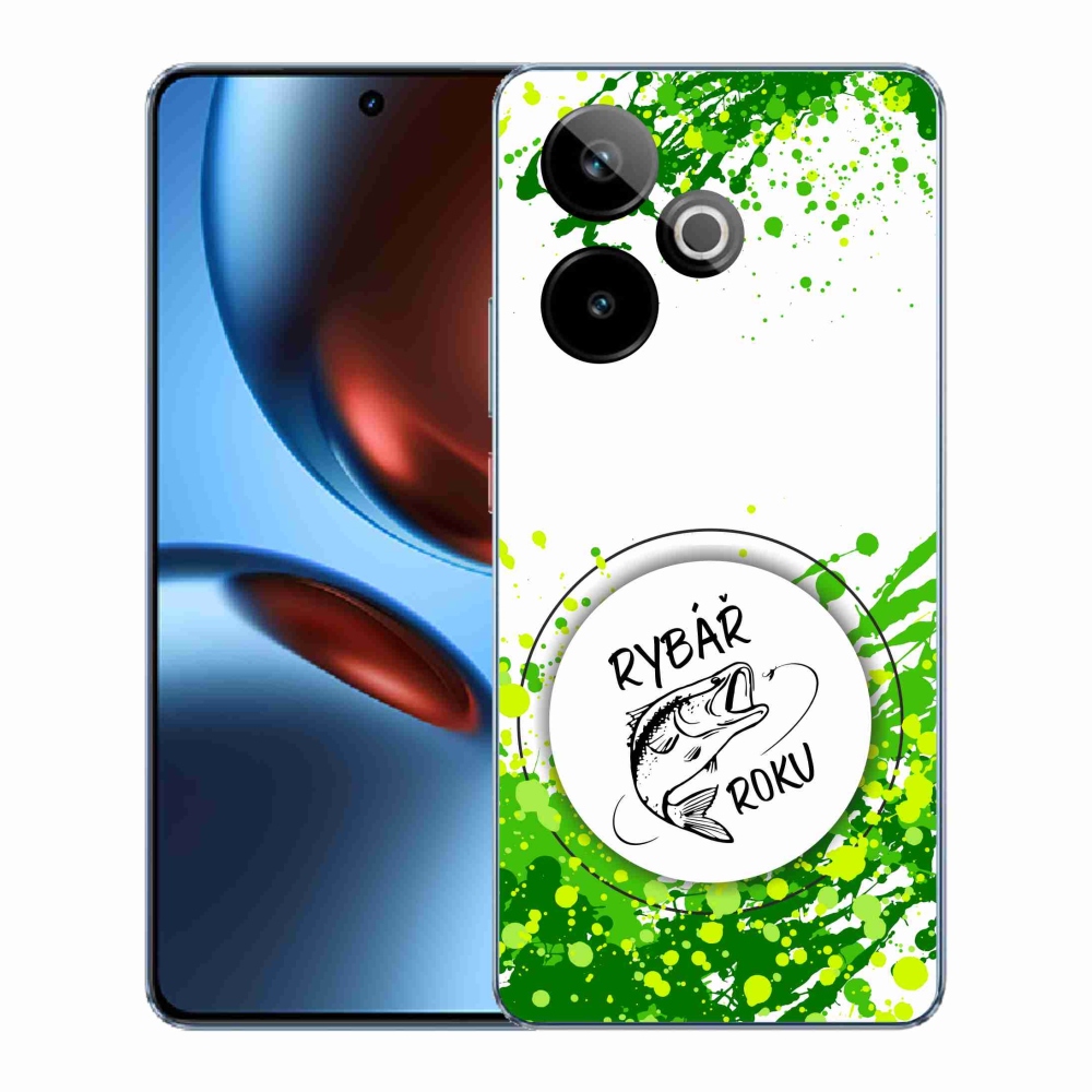 Gélový kryt mmCase na Realme GT 7 5G/GT 7T 5G - rybár roka biele pozadie