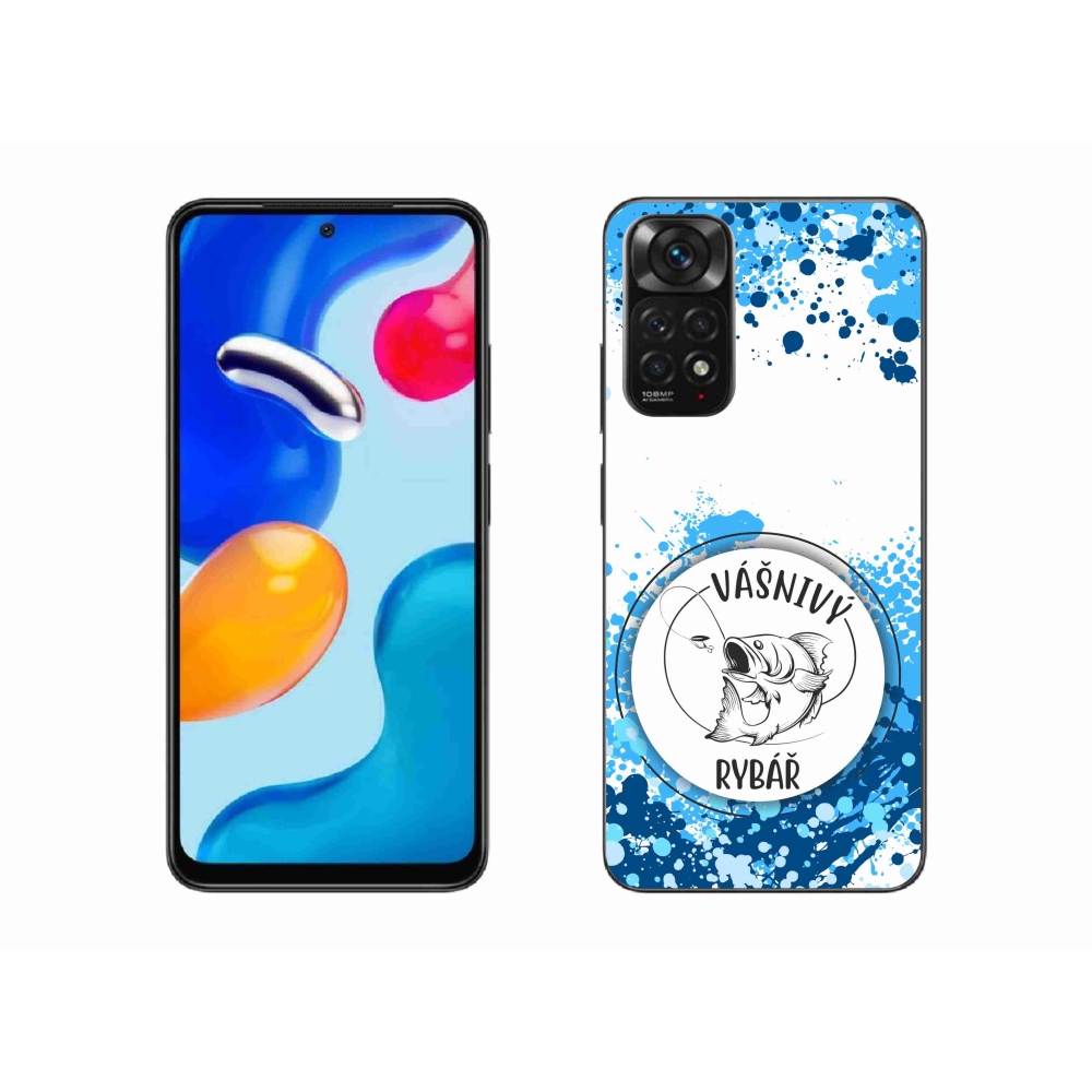 Gélový kryt mmCase na Xiaomi Redmi Note 11S 4G - vášnivý rybár biele pozadie