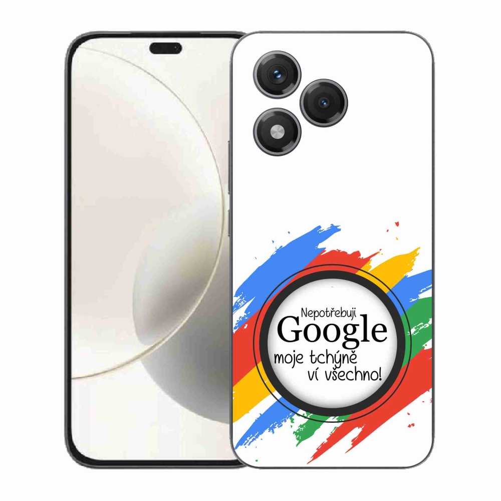 Gélový kryt mmCase na Honor 400 Lite - svokra vie všetko biele pozadie
