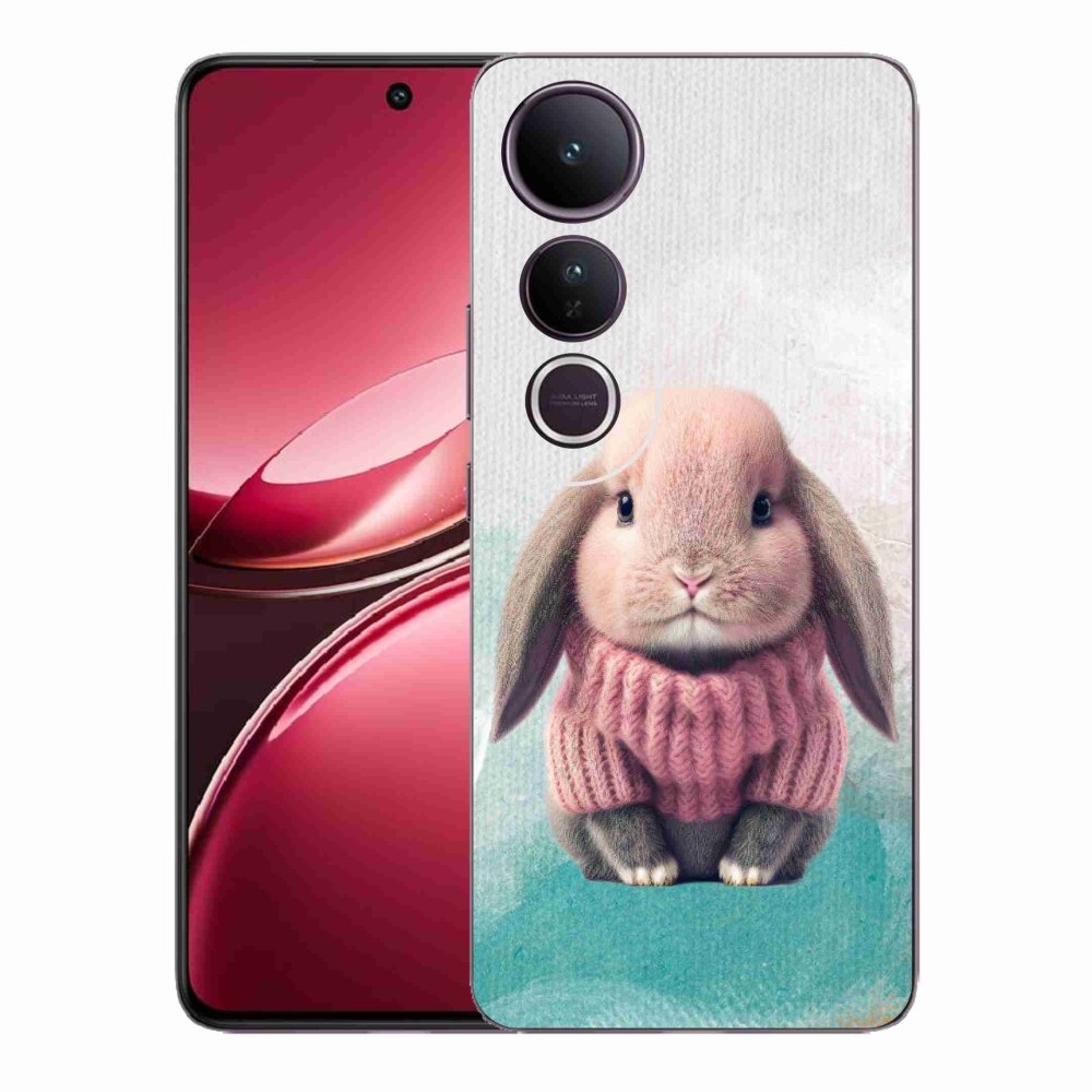 Gélový kryt mmCase na Vivo V50 Lite 4G/5G - zajačik vo svetri