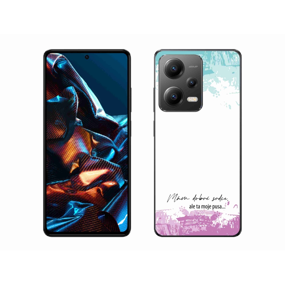 Gélový kryt mmCase na Xiaomi Redmi Note 12 Pro 5G - vtipný text 3 biele pozadie