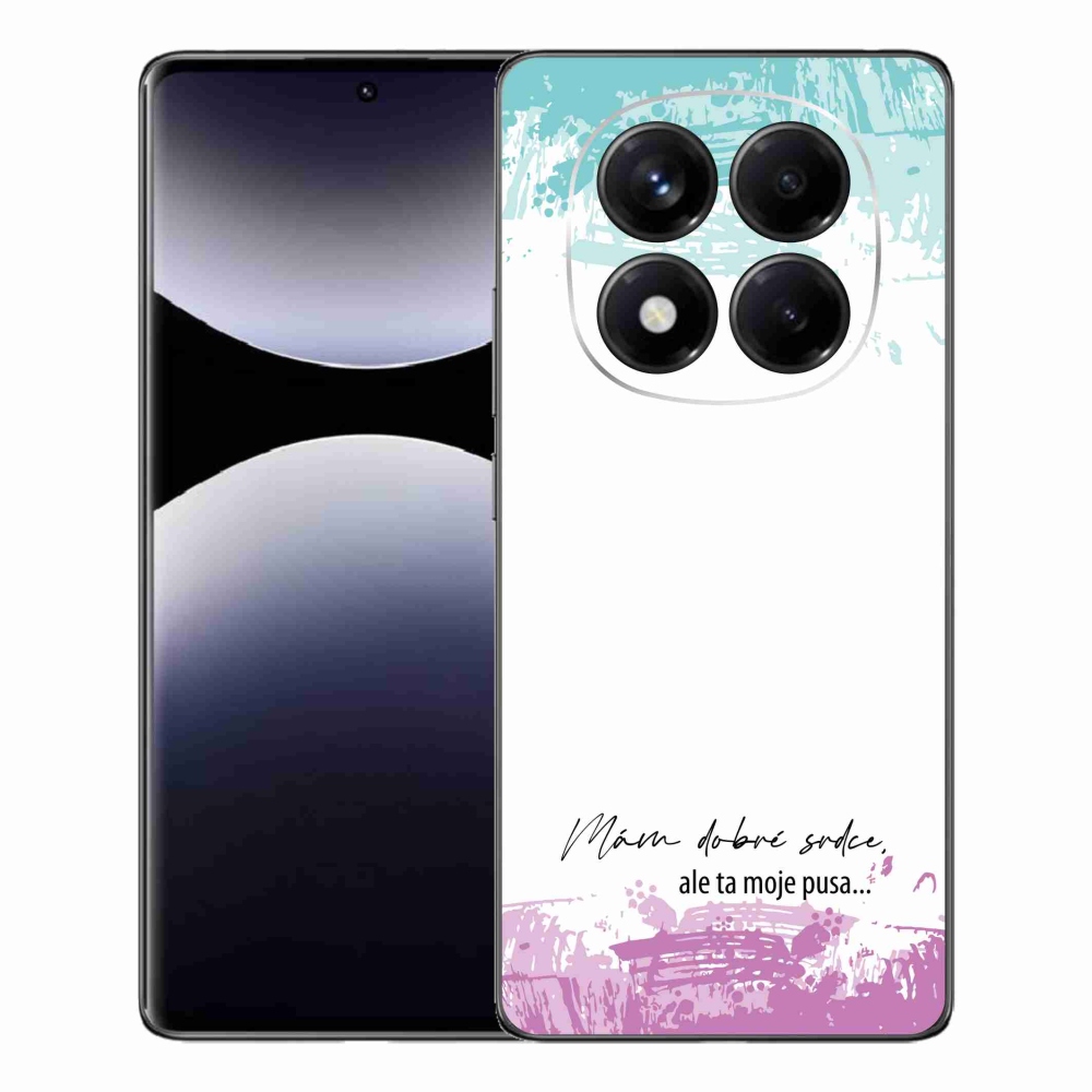 Gélový kryt mmCase na Xiaomi Redmi Note 14 Pro - vtipný text 3 biele pozadie