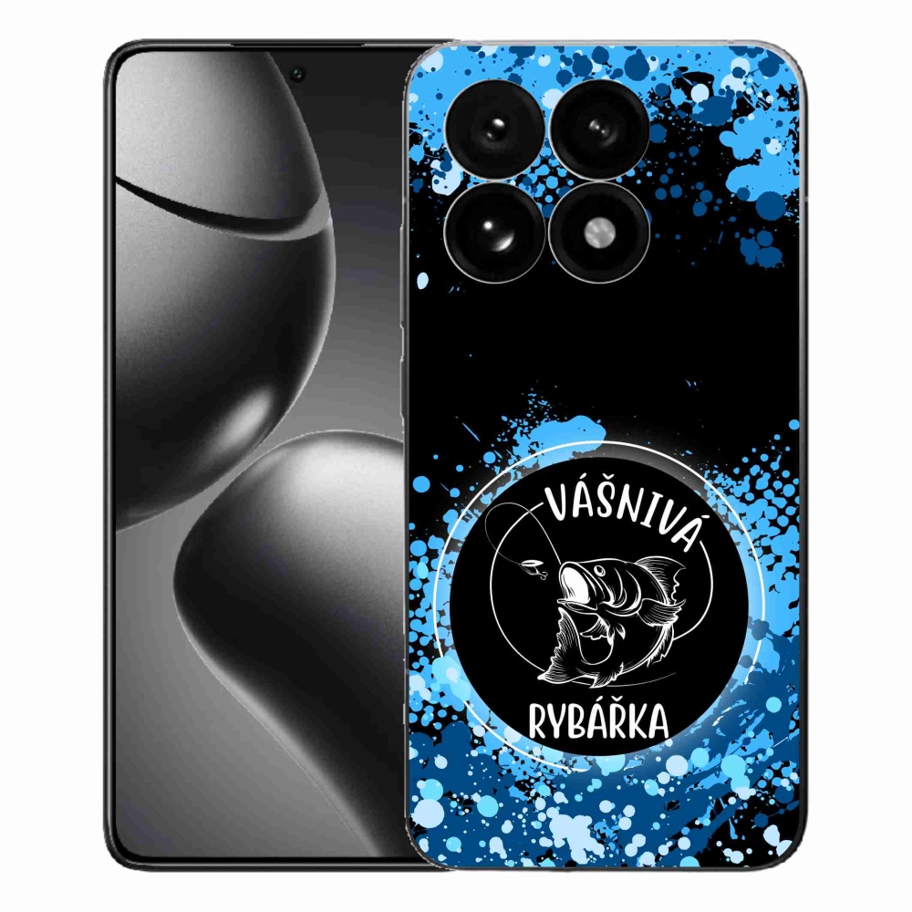 Gélový kryt mmCase na Xiaomi 15T - vášnivá rybárka čierne pozadie