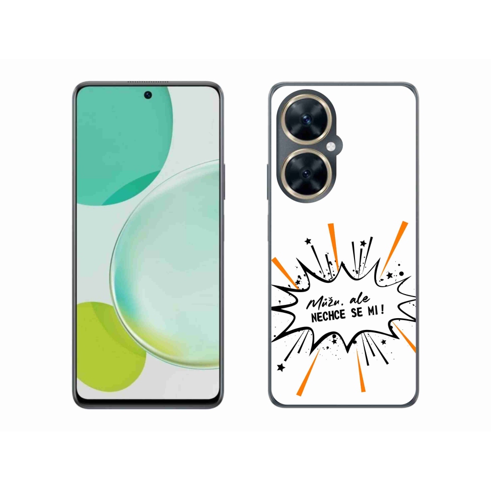 Gélový kryt mmCase na Huawei Nova 11i - vtipný text 11 biele pozadie