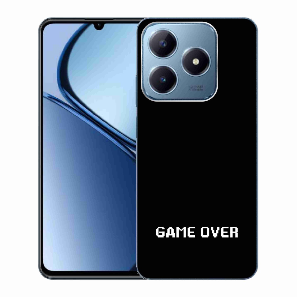 Gélový kryt mmCase na Realme C63 - game over čierne pozadie