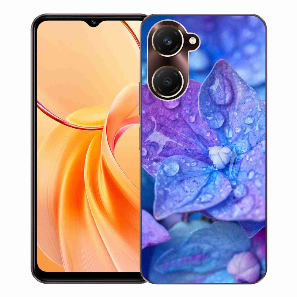 Gélový kryt mmCase na Vivo Y28s 5G - fialový kvet