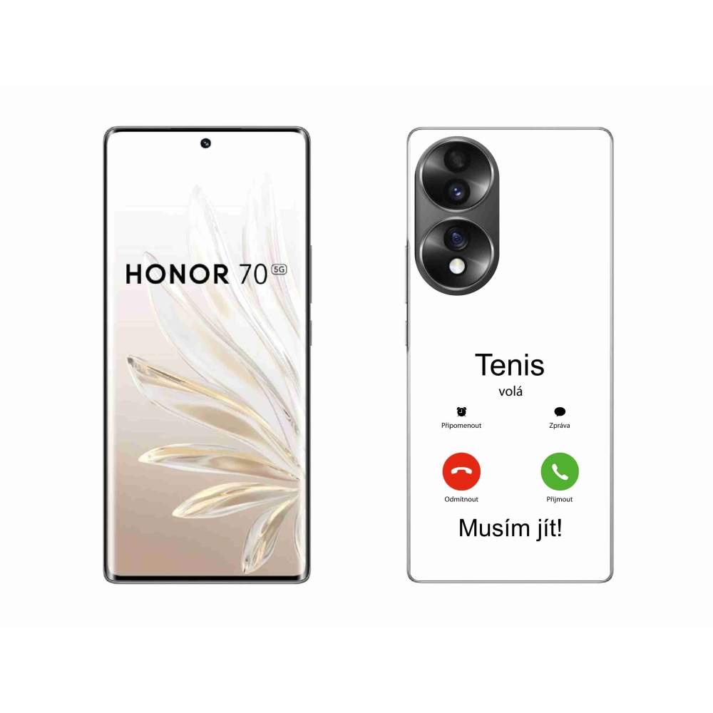 Gélový kryt mmCase na Honor 70 - tenis volá biele pozadie