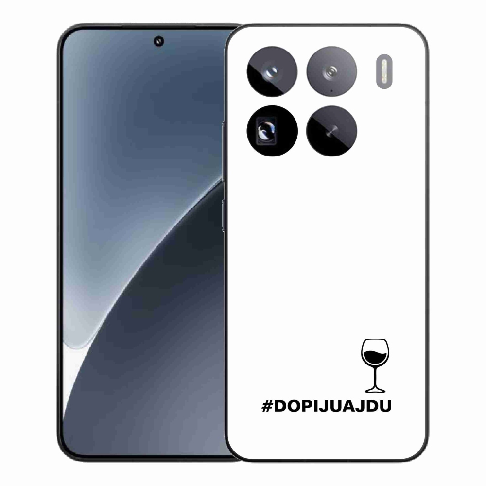 Gélový kryt mmCase na Xiaomi 15 Pro - vínny motív biele pozadie