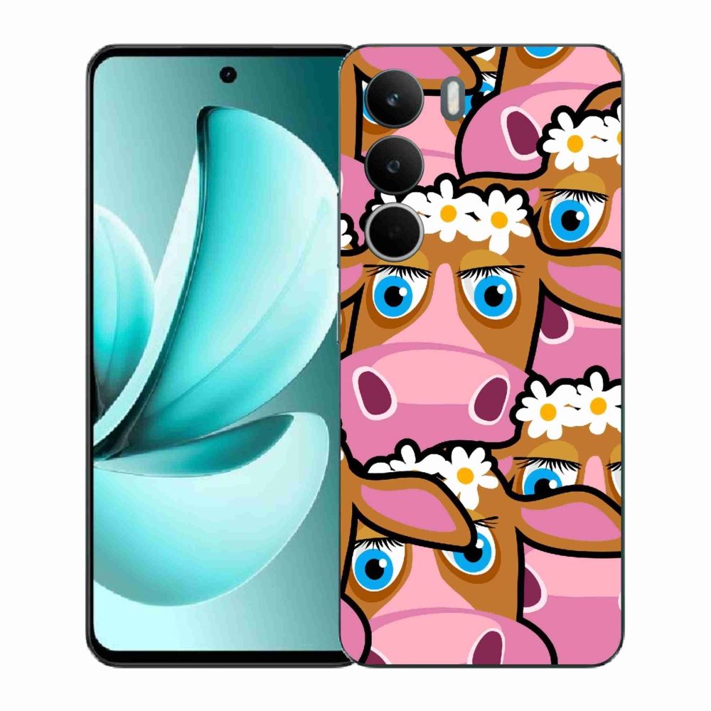 Gélový kryt mmCase na Realme C71 - kreslené kravičky