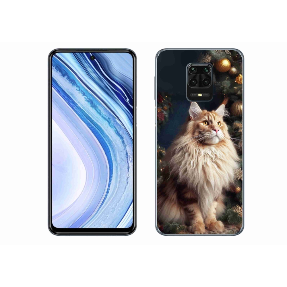 Gélový kryt mmCase na Xiaomi Redmi Note 9S - mačka pri stromčeku