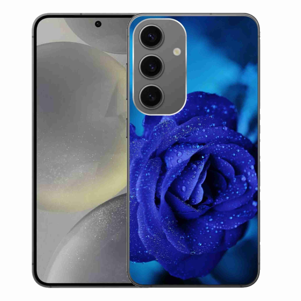Gélový obal mmCase na Samsung Galaxy S24+ - modrá ruža