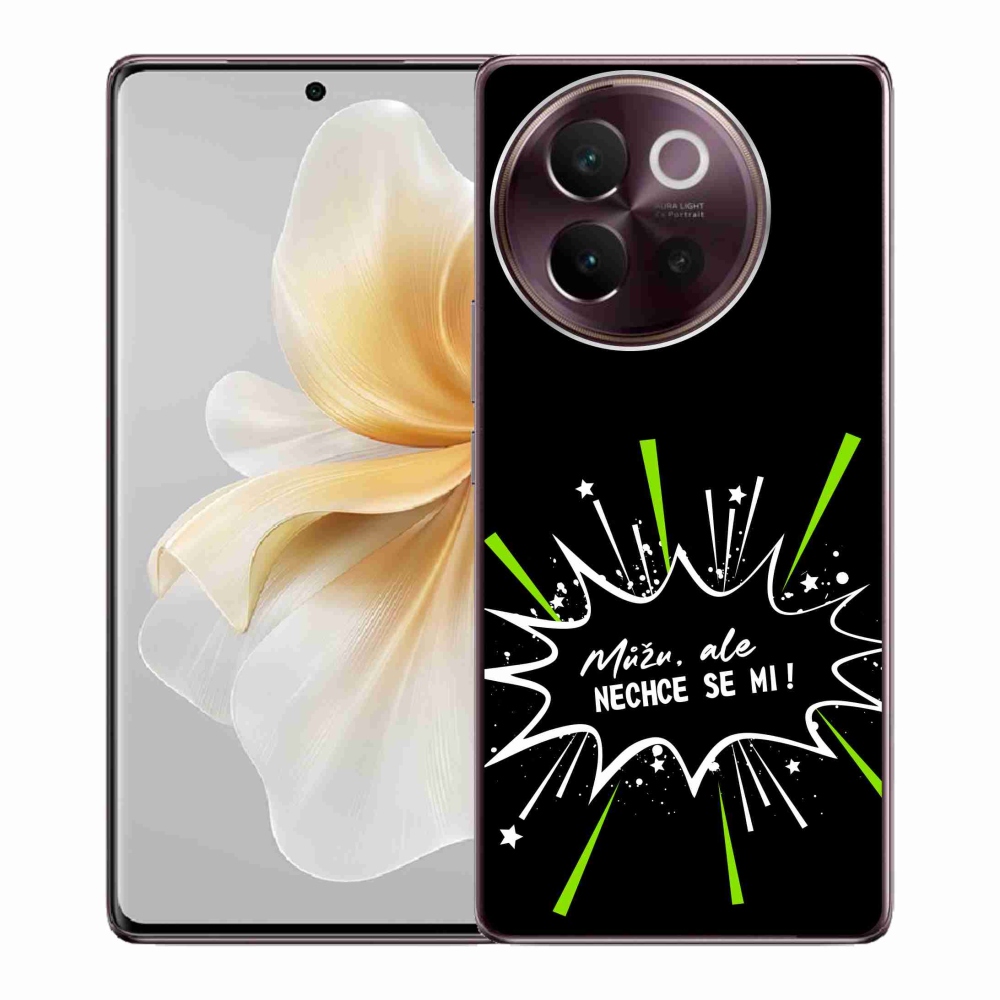 Gélový kryt mmCase na Vivo V40 Lite 5G - vtipný text 11 čierne pozadie