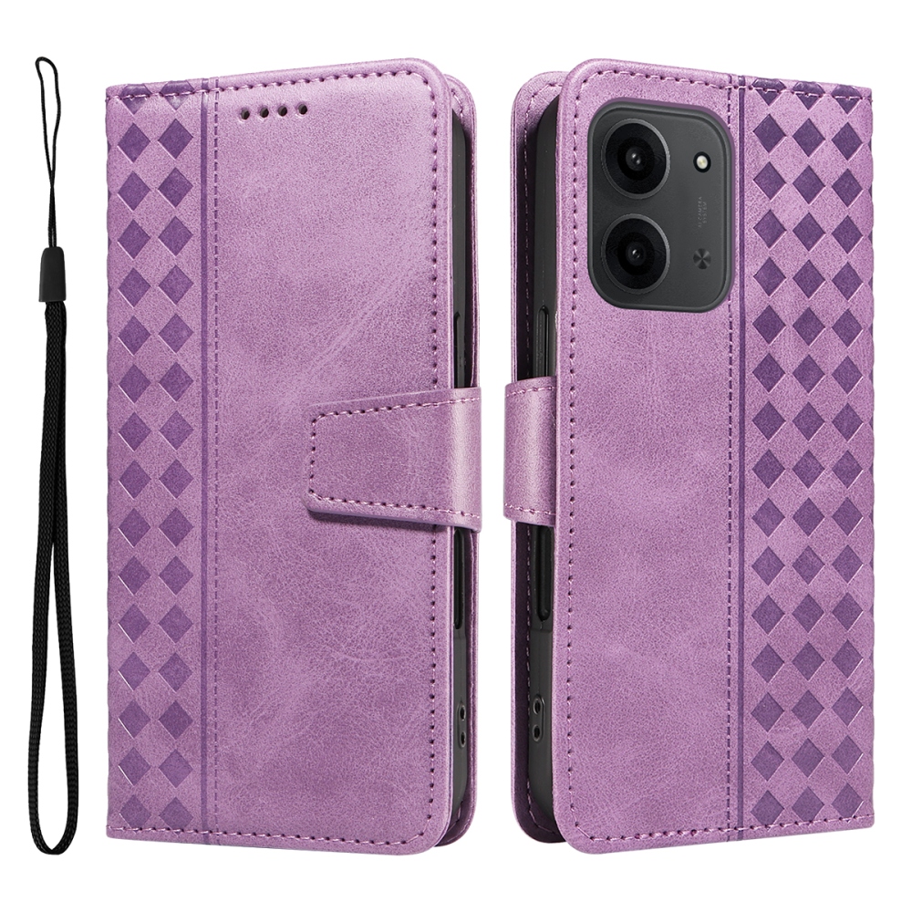 Grids knižkové púzdro na Xiaomi Redmi 15C 4G/5G (173mm) - svetlofialové