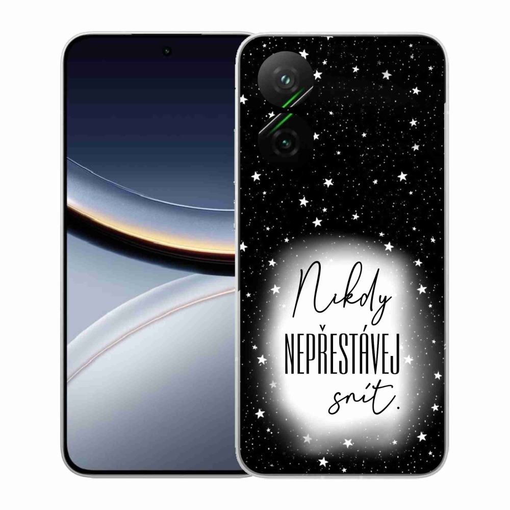 Gélový kryt mmCase na Xiaomi Poco F7 5G - citát 1 bieločierne pozadie