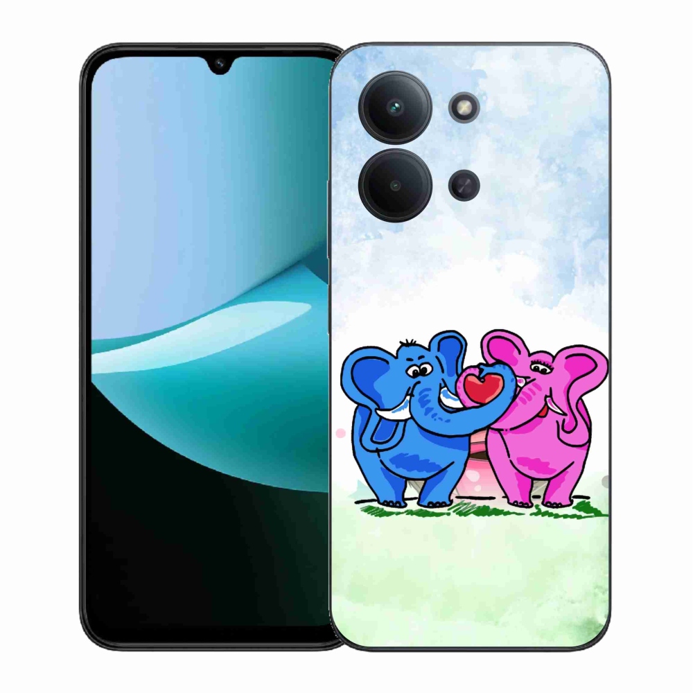 Gélový kryt mmCase na Xiaomi Redmi 15C 4G (171mm)/Poco C85 4G (171mm) - zamilovaní slony