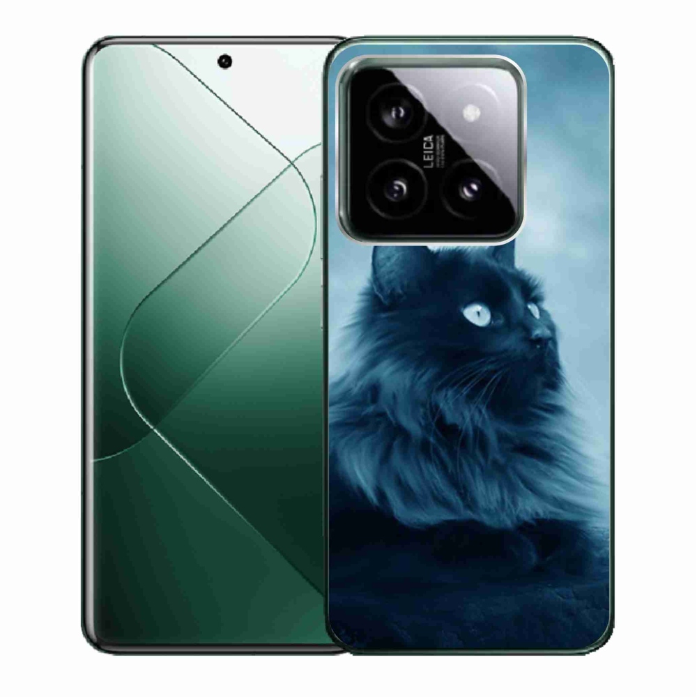 Gélový obal mmCase na Xiaomi 14 - čierna mačka 1