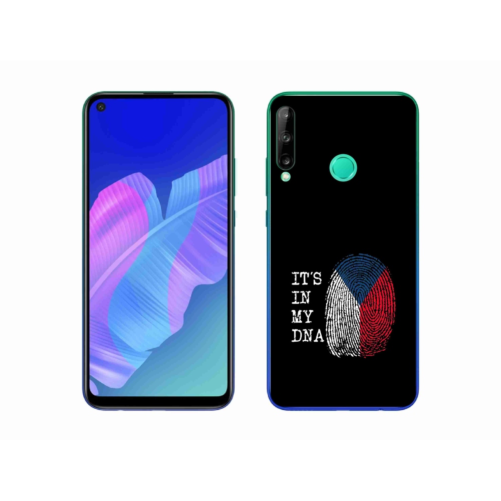 Gélový kryt mmCase na Huawei P40 Lite E - vlajka odtlačok prsta čierne pozadie