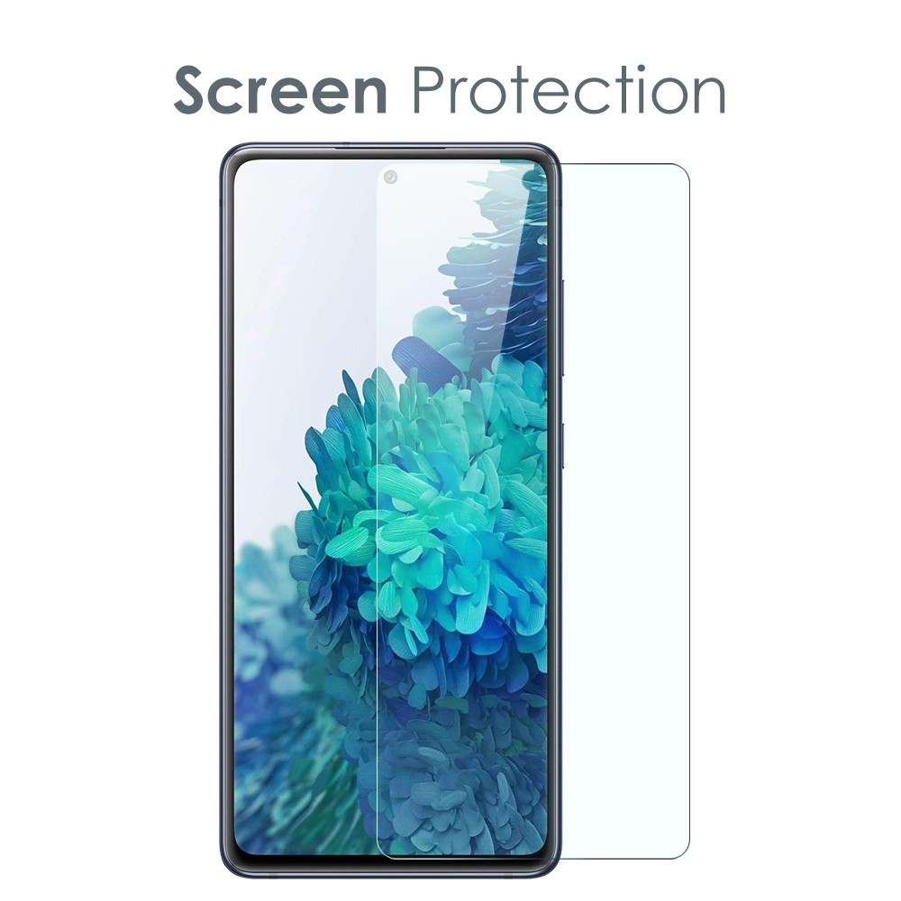 NORTHJO priehľadný gélový obal + tvrdené sklo na Samsung Galaxy S20 FE - priehľadný