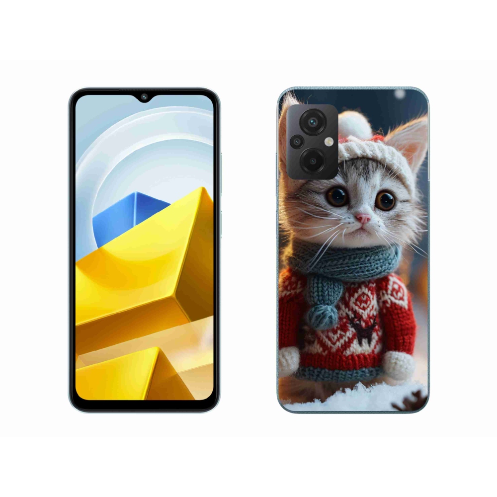 Gélový kryt mmCase na Xiaomi Poco M5 4G - mačiatko vo svetri