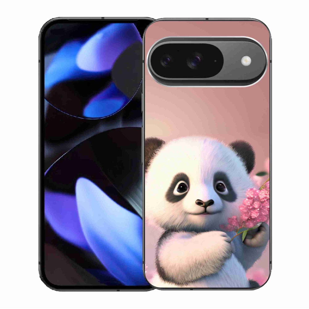 Gélový kryt mmCase na Google Pixel 9/9 Pro - roztomilá panda