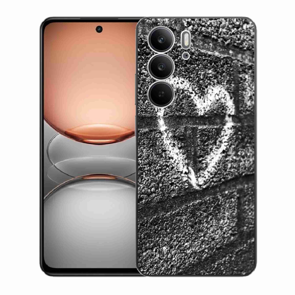 Gélový kryt mmCase na Realme C75 - srdce na stene