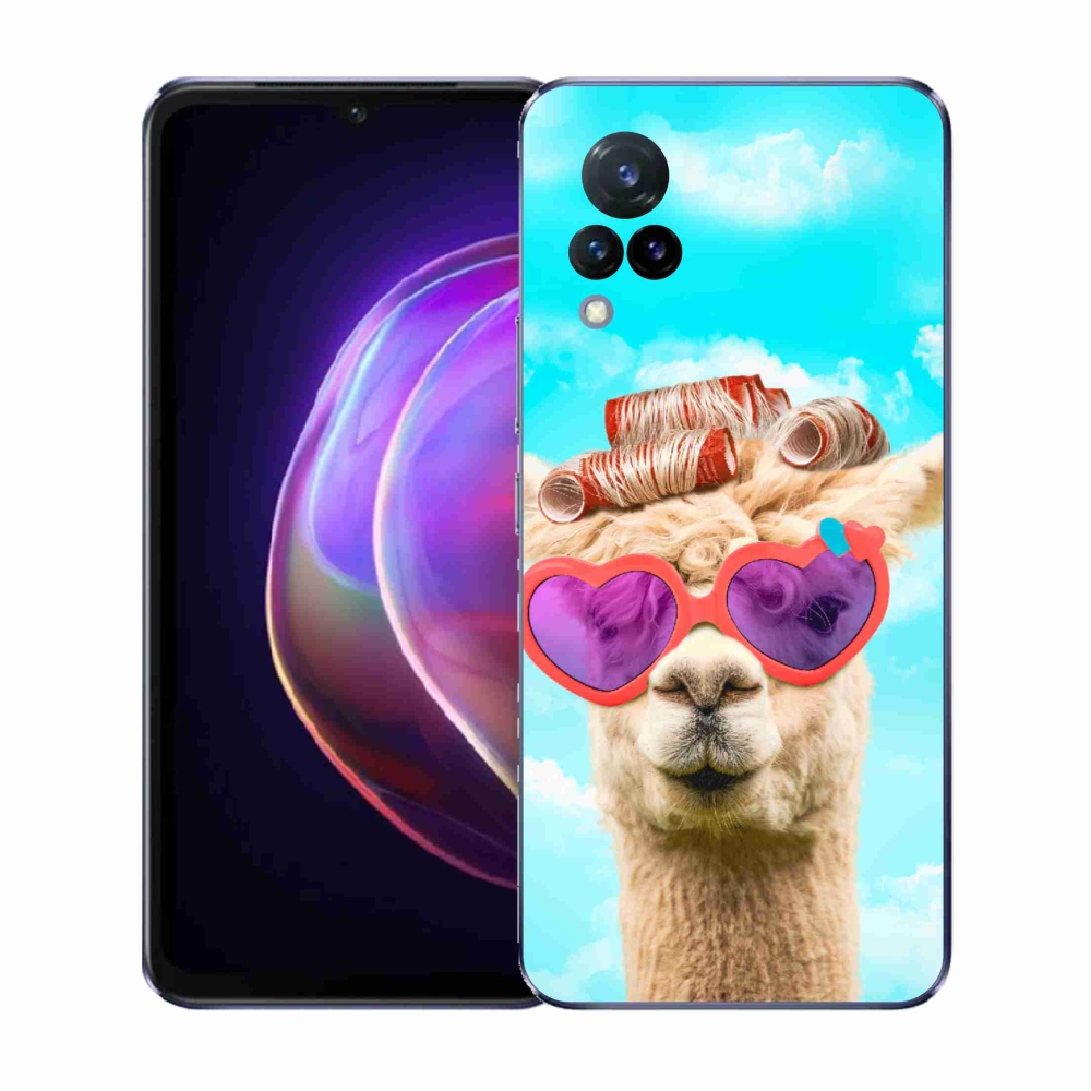 Gélový kryt mmCase na Vivo V21 4G/5G - lama s okuliarmi
