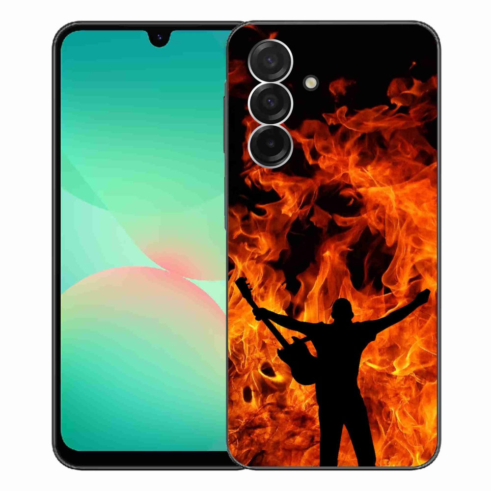 Gélový kryt mmCase na Samsung Galaxy A26 5G - muzikant a oheň