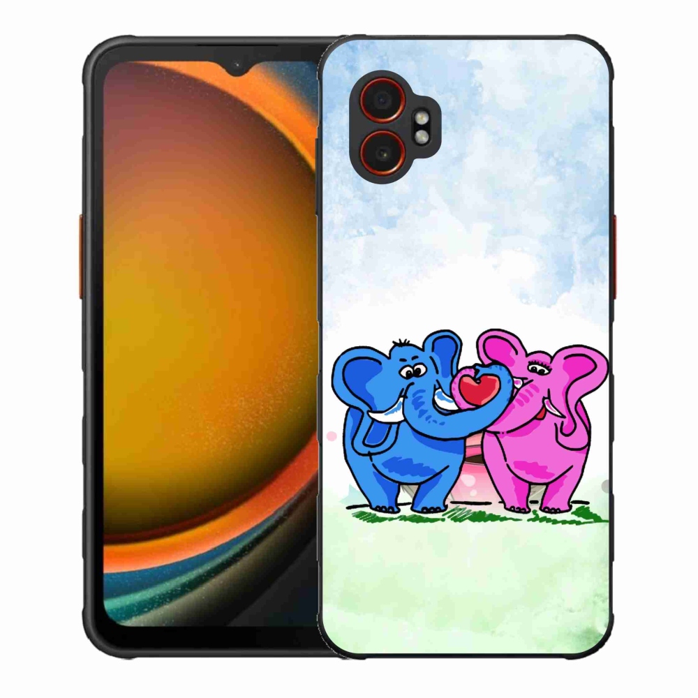 Gélový kryt mmCase na Samsung Galaxy Xcover 7 Pro - zamilovaní slony