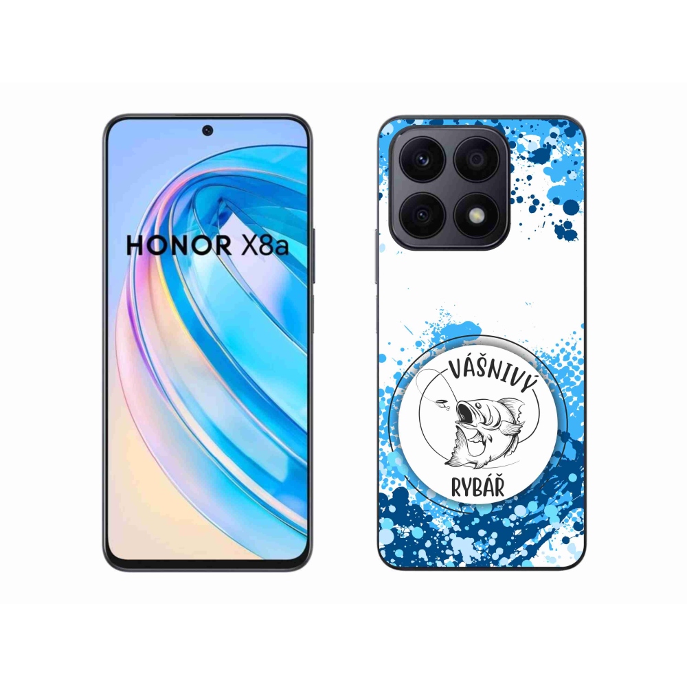 Gélový kryt mmCase na Honor X8a - vášnivý rybár biele pozadie