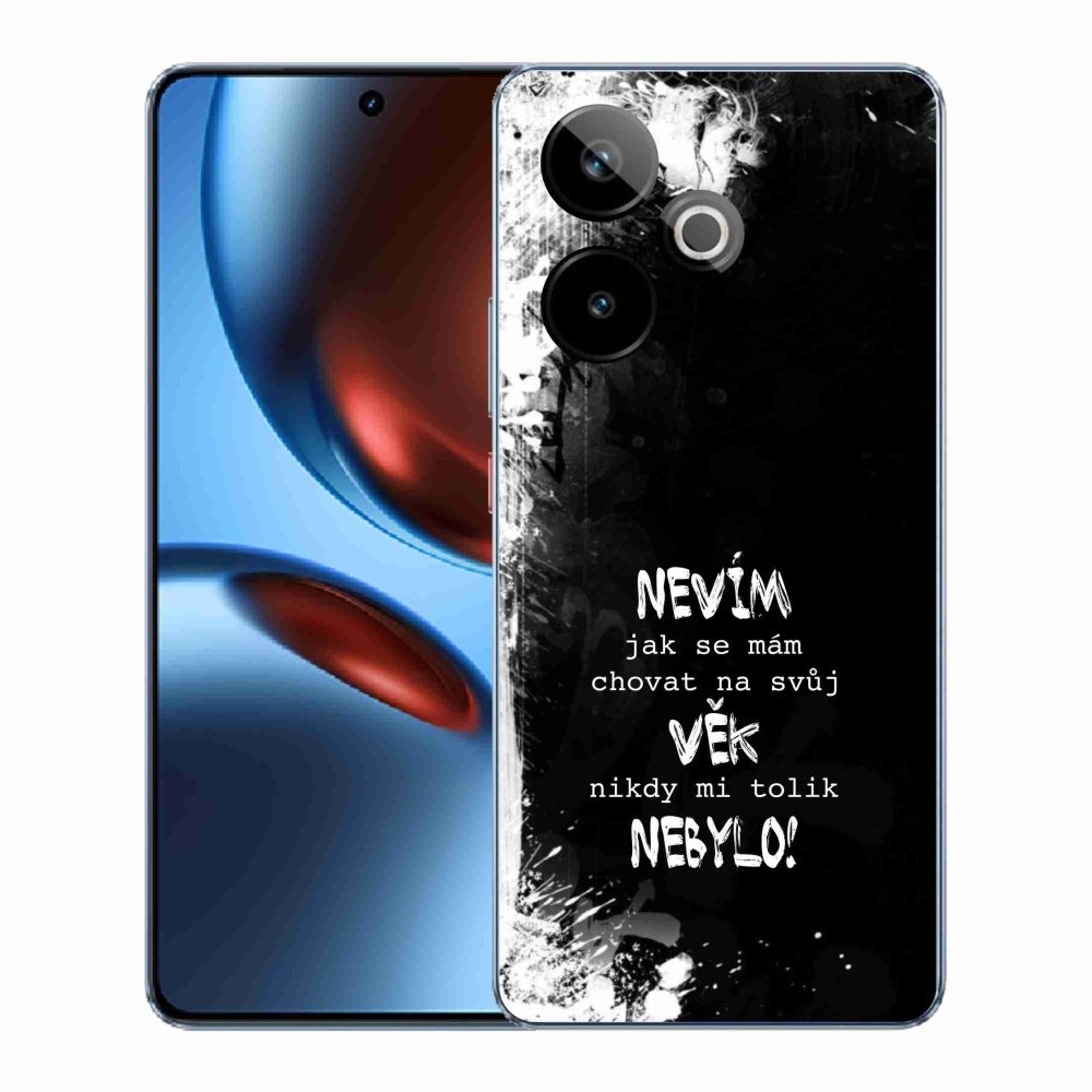 Gélový kryt mmCase na Realme GT 7 5G/GT 7T 5G - vtipný text 14 čierne pozadie