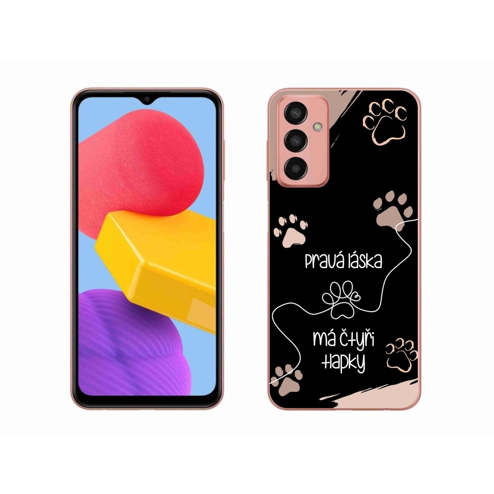 Gélový kryt mmCase na Samsung Galaxy M13 - psí motív 1 čierne pozadie