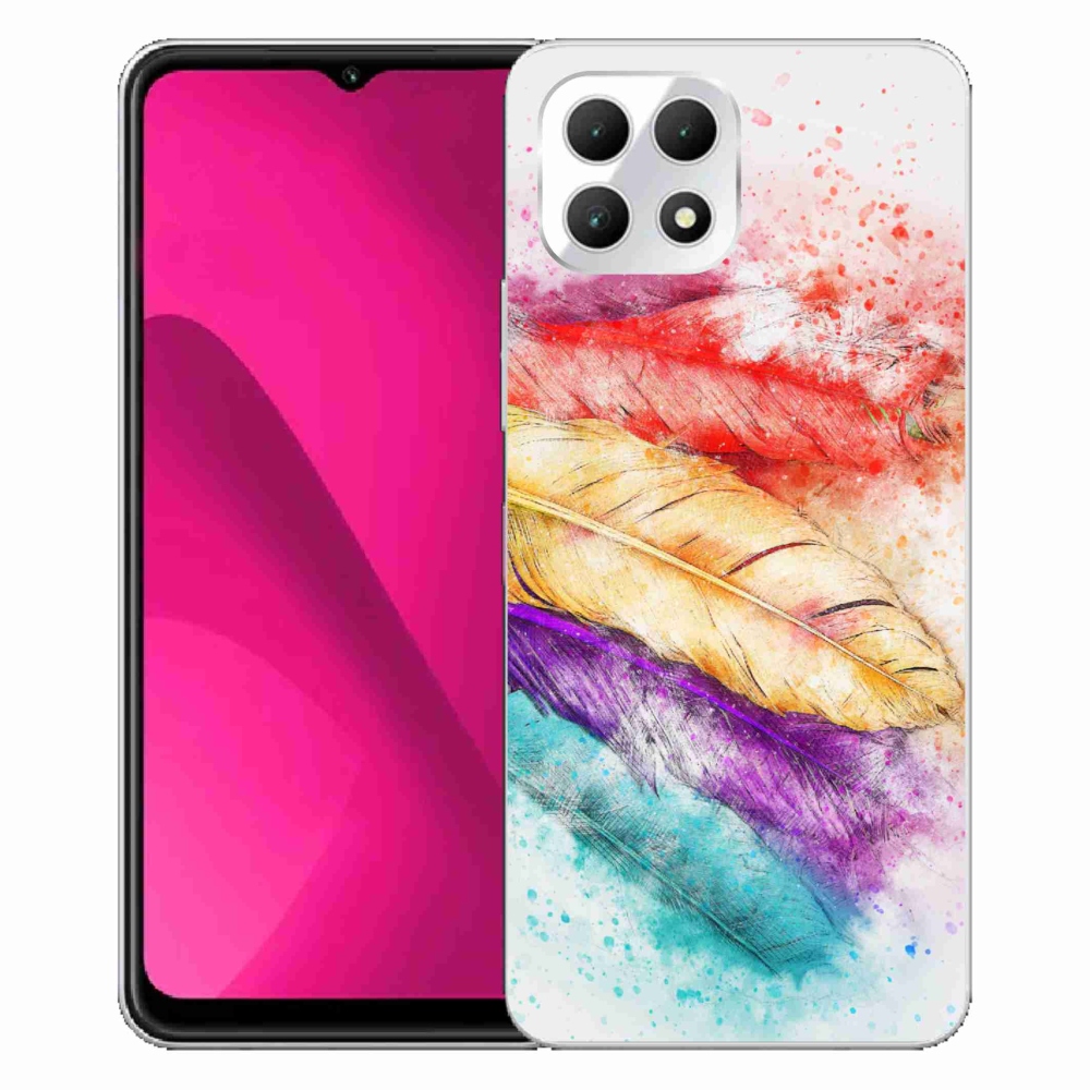 Gélový kryt mmCase na T-Mobile T Phone 2 - farebné perie