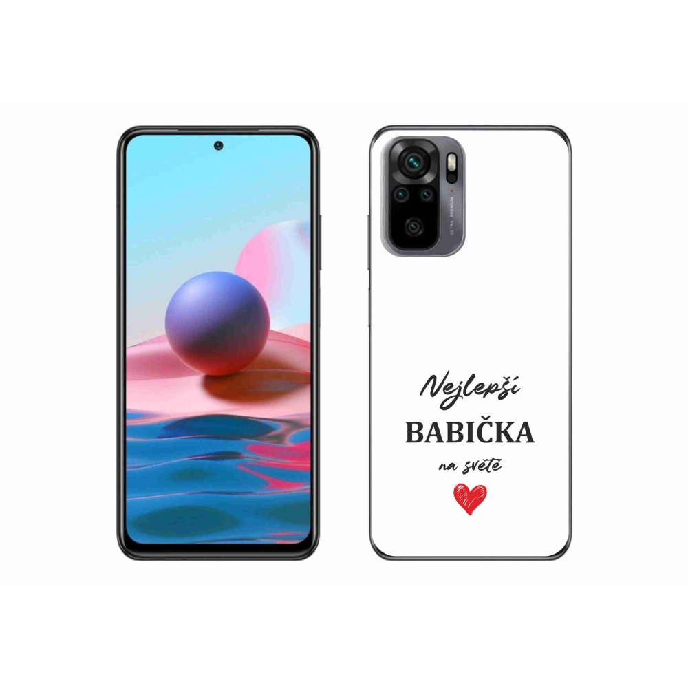 Gélový kryt mmCase na Xiaomi Redmi Note 10S - najlepšia babička 1 biele pozadie