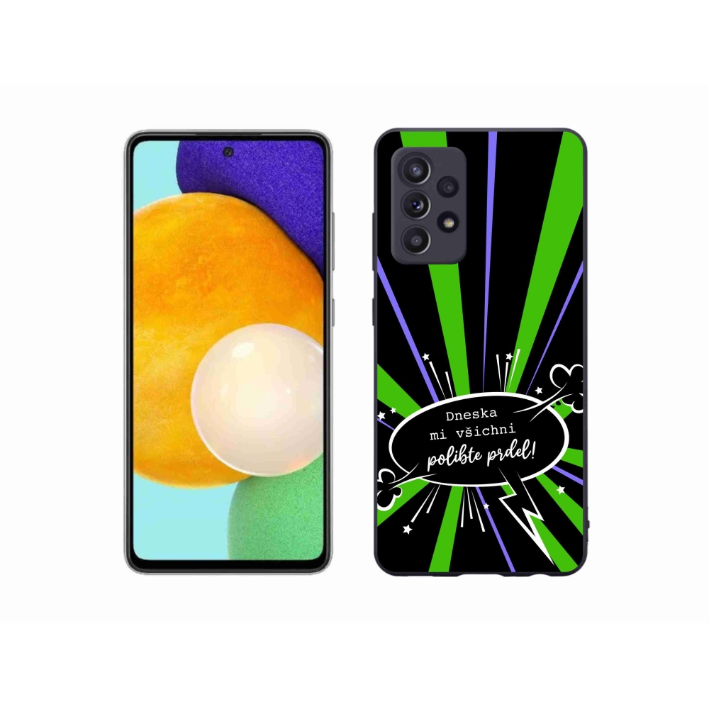 Gélový kryt mmCase na Samsung Galaxy A52s 5G - vtipný text 15 čierne pozadie