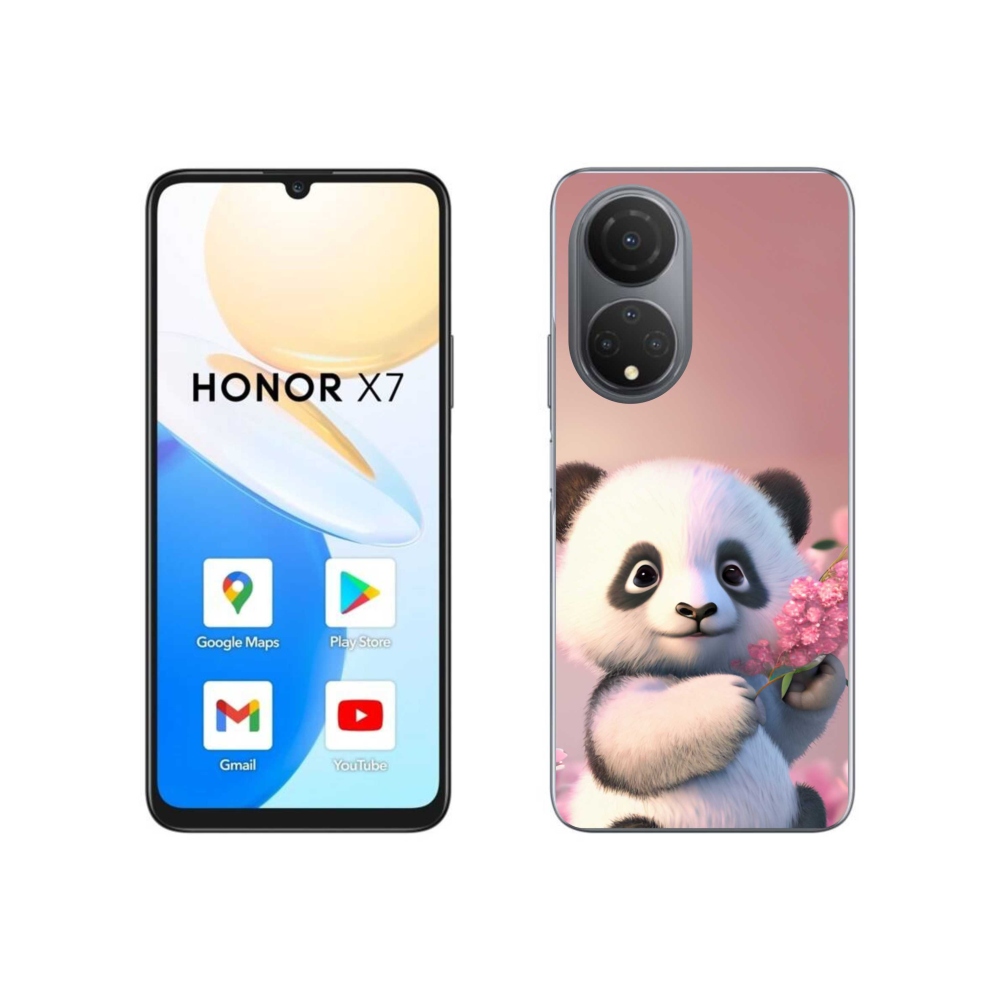 Gélový kryt mmCase na Honor X7 - roztomilá panda