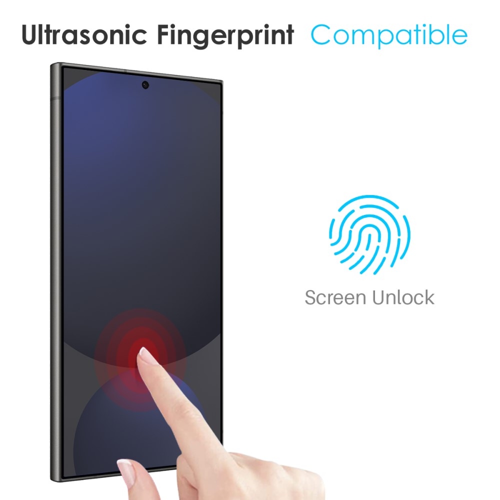 NORTHJO priehľadný gélový obal + tvrdené sklo na Samsung Galaxy S25 Ultra - priehľadný