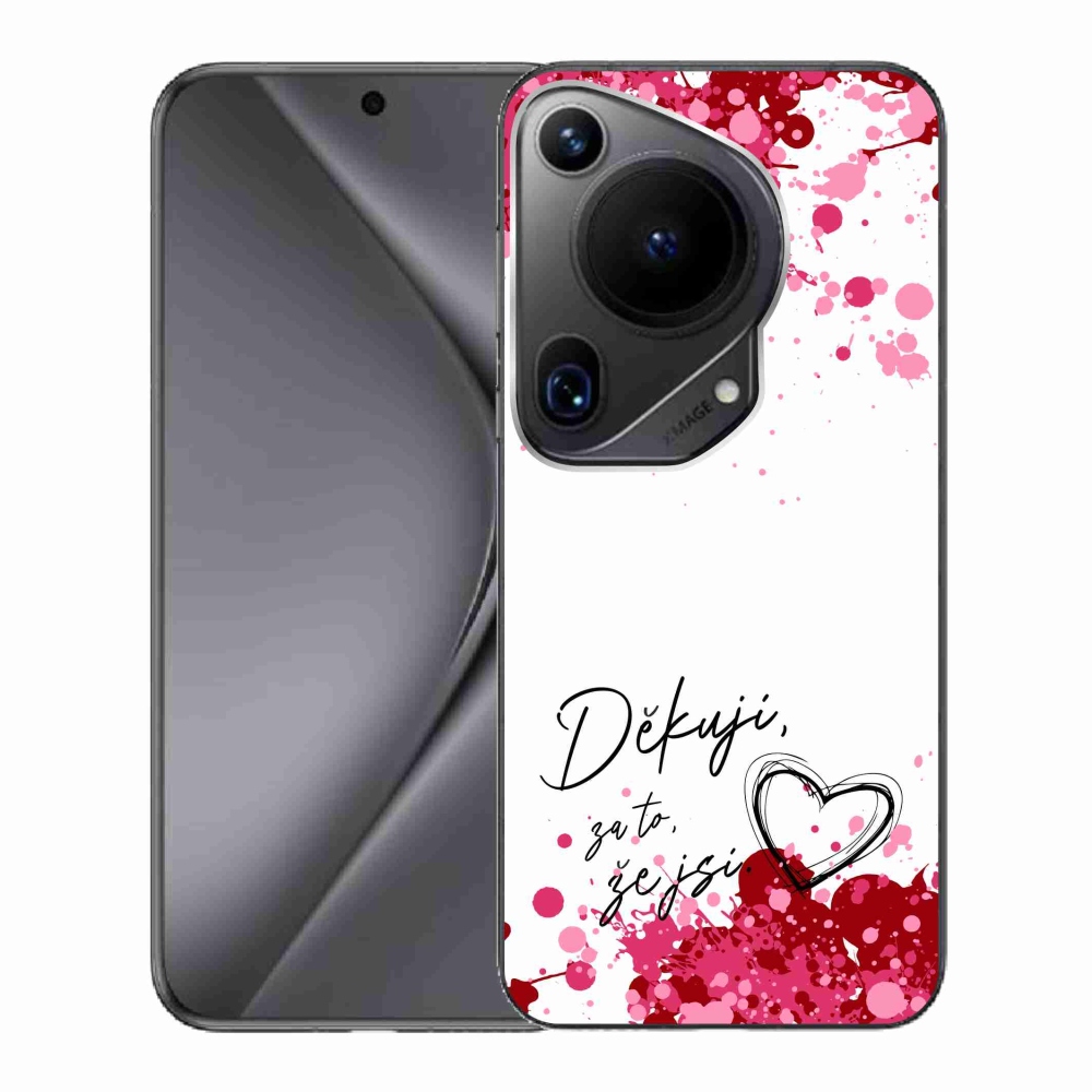 Gélový kryt mmCase na Huawei Pura 70 Ultra - zamilovaný text 2 biele pozadie