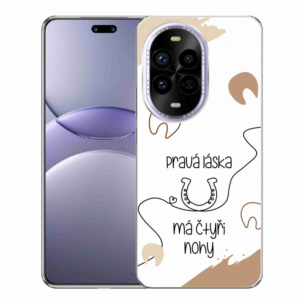 Gélový kryt mmCase na Huawei Nova 13 Pro 5G - konský motív biele pozadie