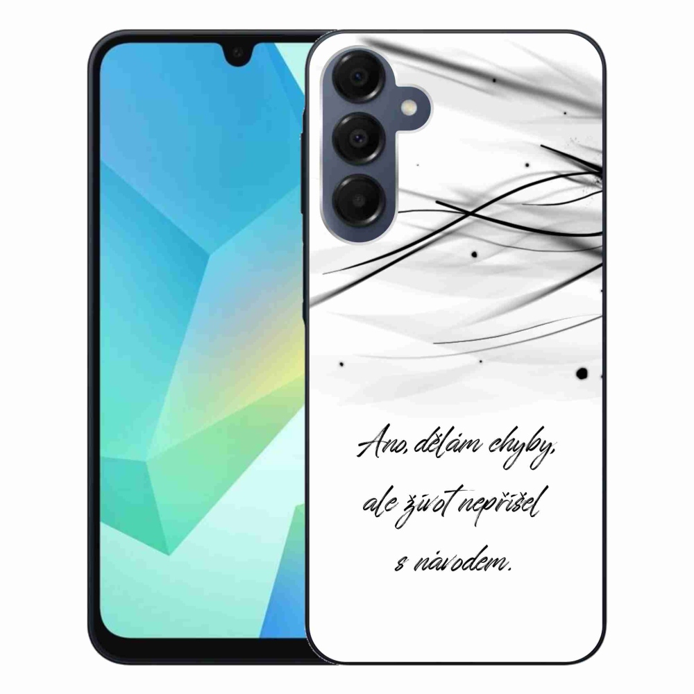 Gélový kryt mmCase na Samsung Galaxy A16 4G/5G - citát biele pozadie