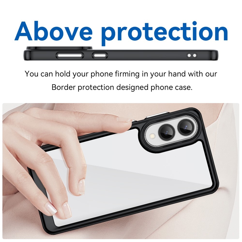 Gélový obal s pevným chrbtom na Samsung Galaxy S25 Edge - čierny