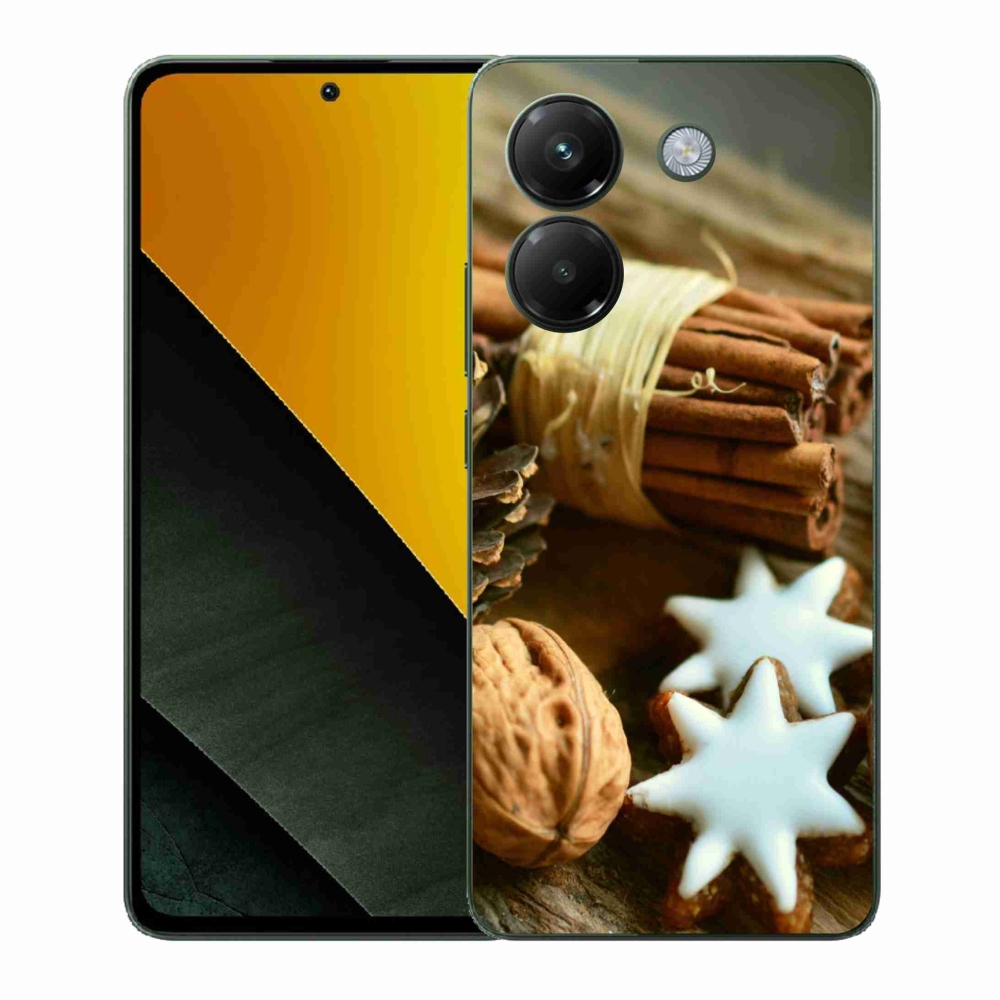 Gélový kryt mmCase na Xiaomi Poco M7 Pro 5G - škorica a perníčky