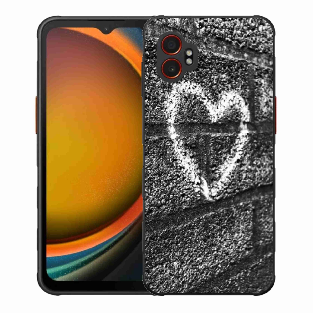 Gélový kryt mmCase na Samsung Galaxy Xcover 7 Pro - srdce na stene