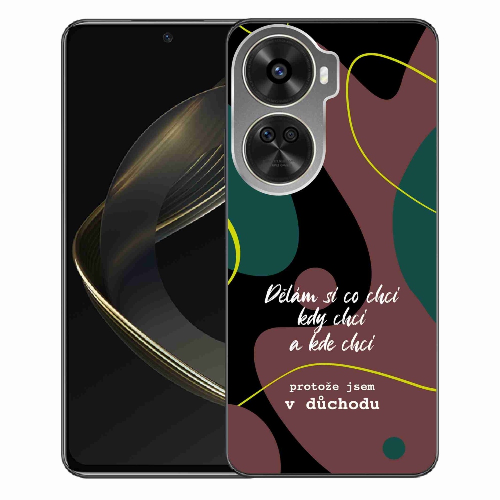 Gélový kryt mmCase na Huawei Nova 12 SE - vtipný text 10 čierne pozadie