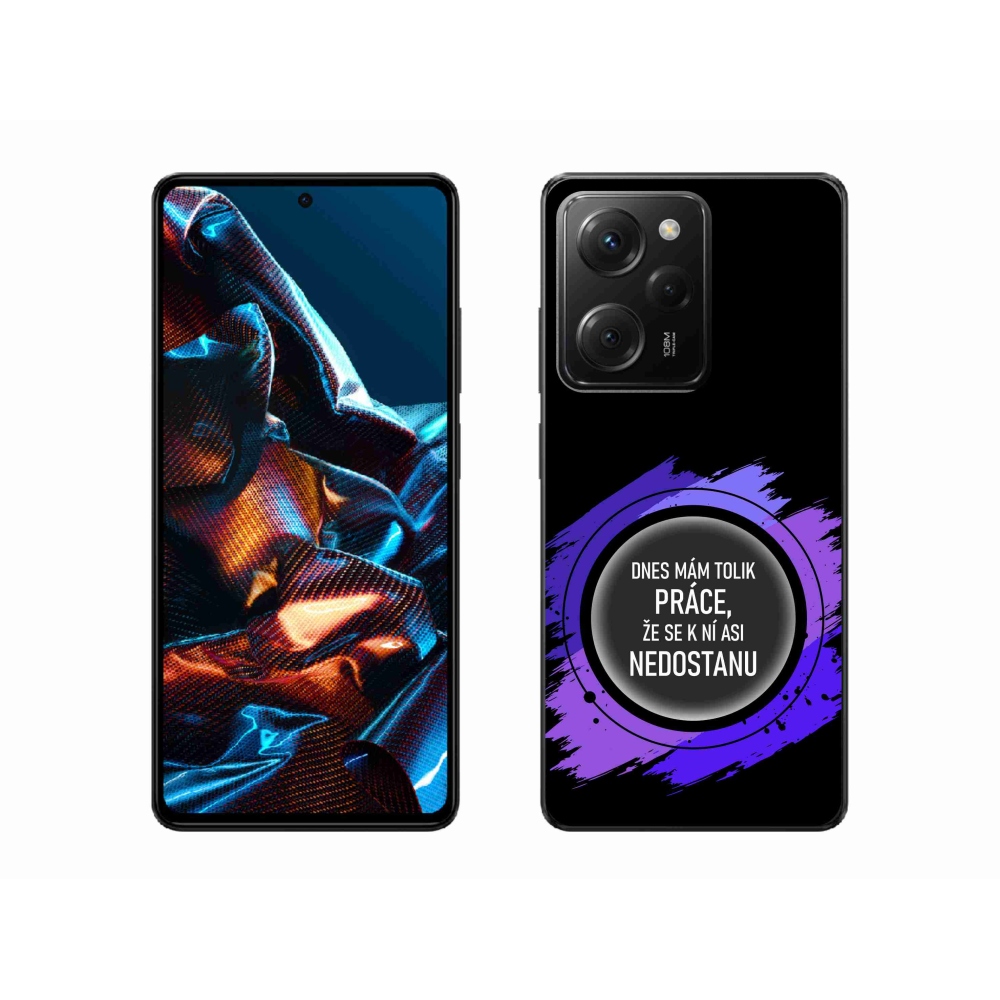 Gélový kryt mmCase na Xiaomi Poco X5 Pro 5G - vtipný text 6 čierne pozadie